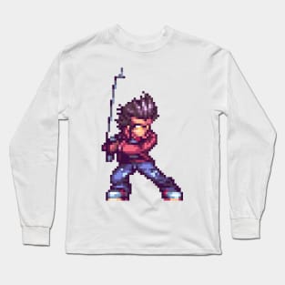 Travis Touchdown Custom Sprite Long Sleeve T-Shirt